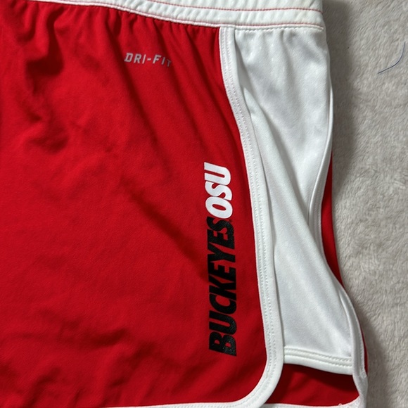 Nike Womens Ohio State University Athletic Shorts Red and White Size Medium - Picture 8 of 8